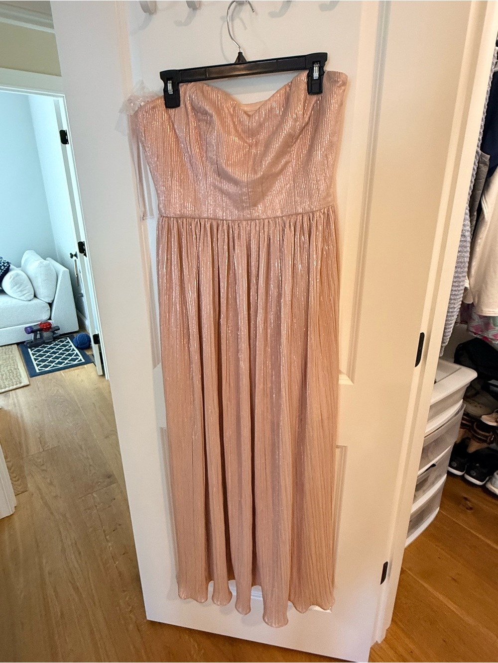 Dress the Population Audrina Strapless Dress - Blush
